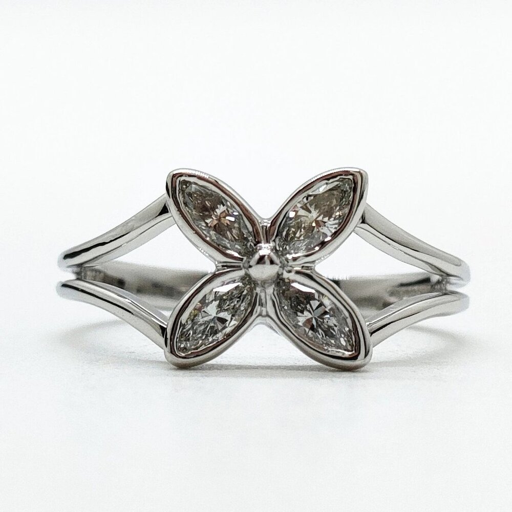 Tiffany and Co. Ring Natural Diamond Platinum 670-073125
